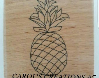 Pineapple Stamp / Rubber Stamp / Craft Supplies / Fruit Stamp / Paper Crafts