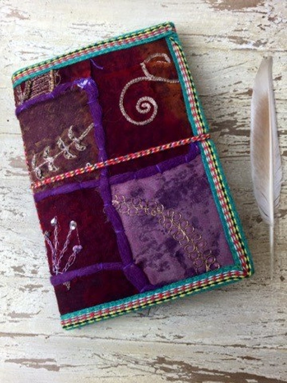PURPLE SARI JOURNAL - Indian sari notebook -Student -Journal -Back to school -Sketch book -Diary- Planner- Stocking Filler- Gift- Scrapbook