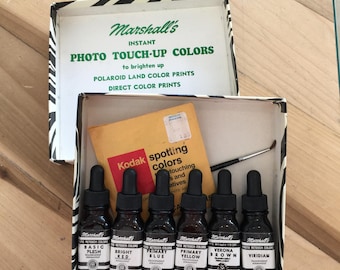 Marshall’s Instant Photo Touch Up Colors Vintage 1960/70s Boxed Set Great Photo Prop Display