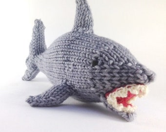 NEW!! Finn the Shark, knitting pattern, PDF instant download