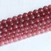 Real Genuine Natural Strawberry Quartz Pink Lepidolite Russia Red rosite Muscovite Round Loose 6mm 8mm 10mm 15.5" 05174