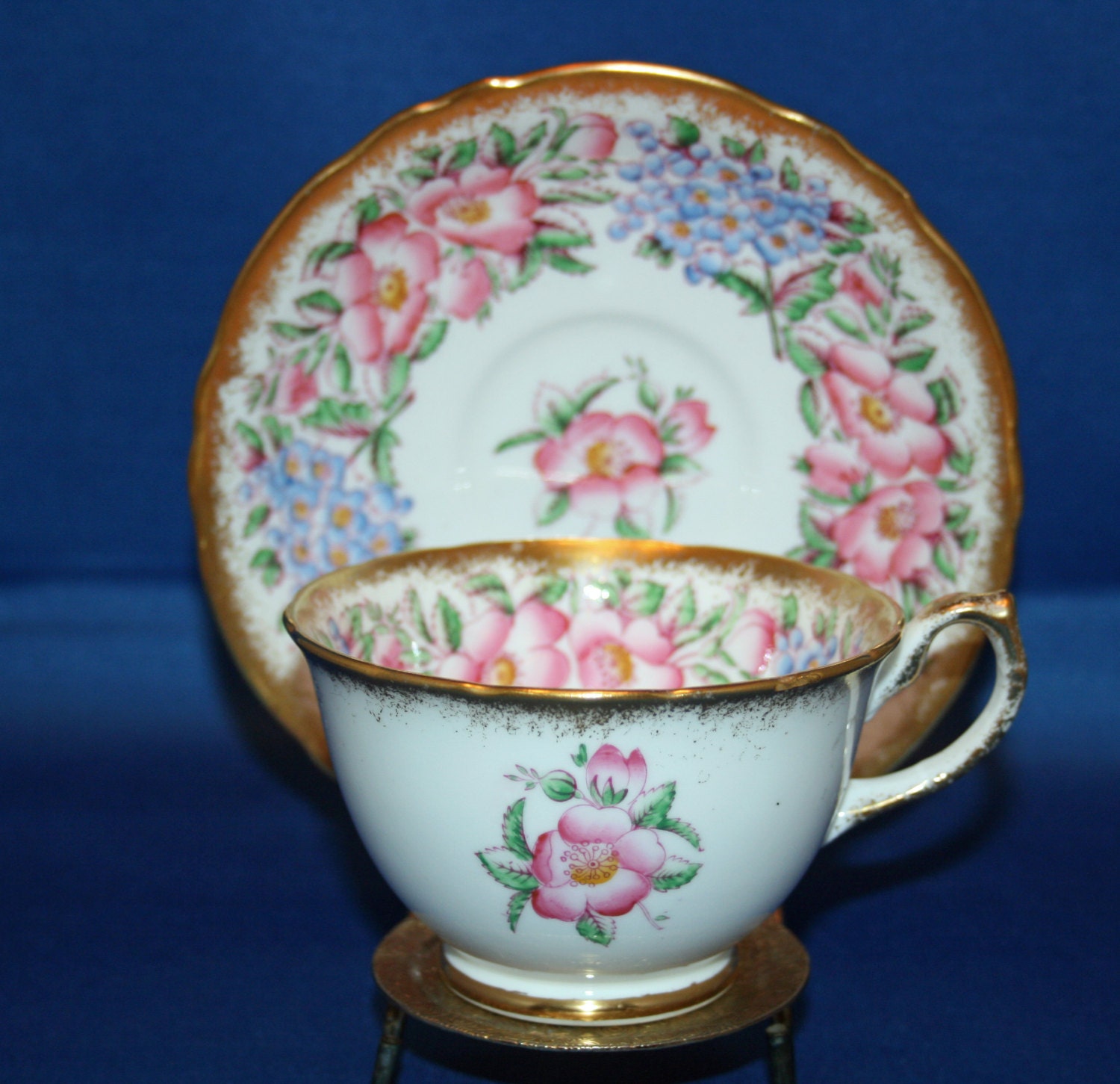  Vintage  Hammersley Co Teacup and Saucer made  in England 