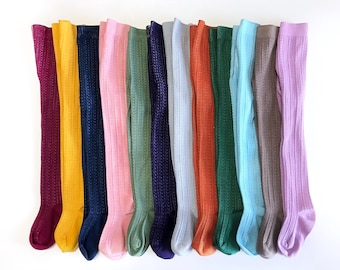 Cable Knit Tights Baby Tights Girls Hand-Dyed Tights Baby Stockings Kids Clothing Infant, Toddler and Girl Sizing, Squishy Cheeks