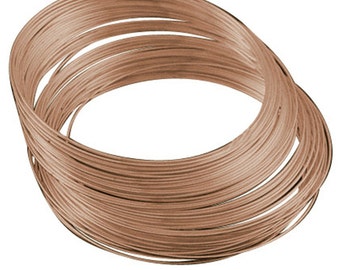 50 Circles Copper finish Memory Wire For Bracelet Making 5.5cm 1mm thickness-9408