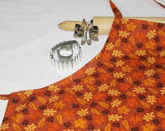 Fall Acorns and Leaves Adult Apron