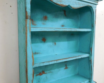 Shabby style wall shelf, primitive wall shelf, sweetheart wall shelf, antique style wall shelf, French Country Book Shelf, Display shelf