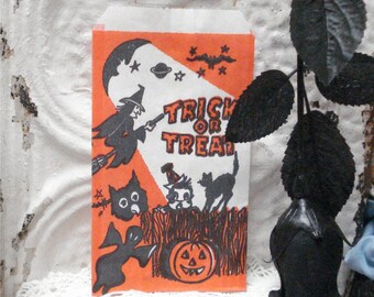 3 Vintage Halloween Paper Bags