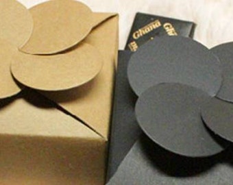 Plain black kraft gift boxes in set of 10