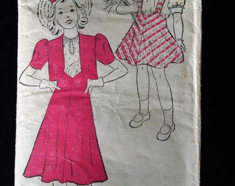 vintage New York pattern 1271 size 10 girls