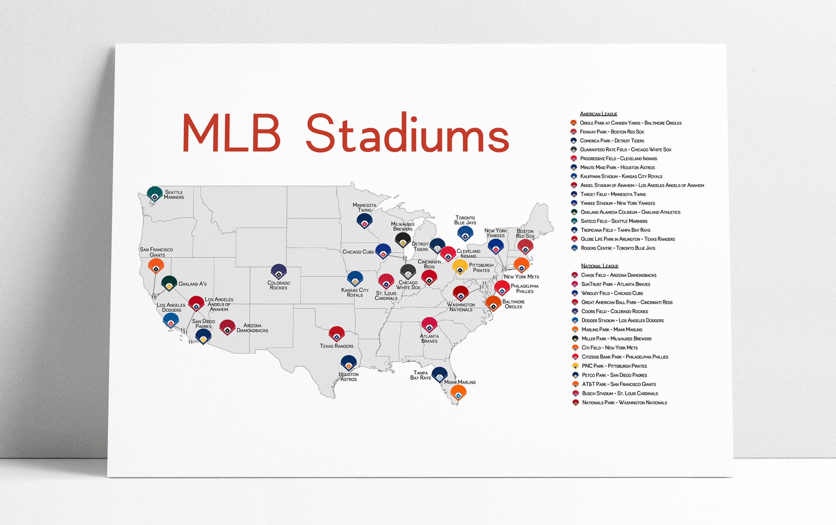 grapefruit league map of stadiums
