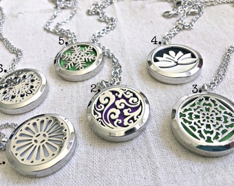 Aromatherapy Necklace, Essential Oil Necklace, Essential Oil Diffuser Necklace, Scent Locket Diffuser Natural Remedies Healing Necklace