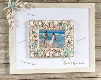 Beach Glass Photo Frame Beach Decor Beach Glass Picture