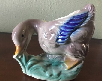 Vintage Ceramic Duck Planter