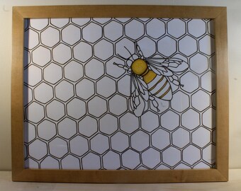 Framed Original Honey Drawing