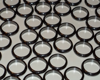 15mm Hematite Ring or Donut sold in a package of 5 pieces
