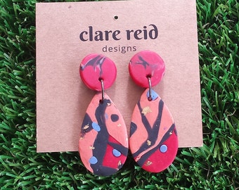 Handmade Statement Polymer Clay Earrings