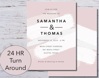 Wedding Invitation, Printable, Customizable