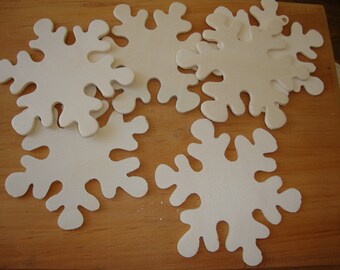 Wood snowflakes cut outs 4" ornaments unfinished wood christmas craft supplies DIY christmas ornaments snowflakes craft supplies