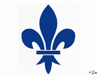 royal King lily flower applique Royal Blue fusible