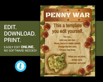 fundraiser template etsy