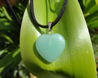 SALE 50% Heart Necklace, aventurine