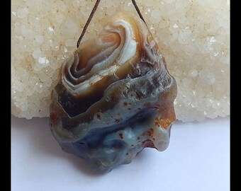 Carved Agate Gemstone Pendant Bead,Eagle Pendant,52x42x19mm,50.2g(v0621)