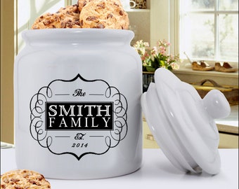 Personalized Cookie Jar - Personalized Ceramic Cookie Jar - Personalized Treat Jar - Gifts for Mom - Gifts for her - GC1077 CLASSIC