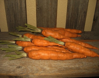 Primitive Folk Art Spring Garden Carrots e-Pattern