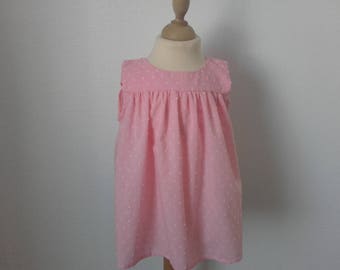 The top without sleeves, 6, Pink White satin