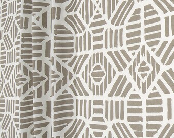 Contemporary Gray Outdoor Fabric by the Yard Designer Indoor Outdoor Home Decor Fabric Curtain Fabric Cushions Upholstery Fabric Tribal C717