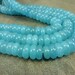Sky Blue Jade Smooth Rondelle Gemstone Beads 10x4mm 20pc Dyed Disc Saucer Candy Jade Serpentine
