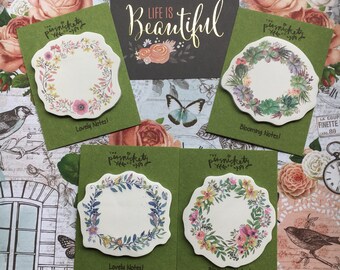 Floral Sticky Note, Memo Note, Desk Note - Blooming Notes, Lovely Notes, Sticky Notes, Stationery, Floral Stationery, Stationery Supplies