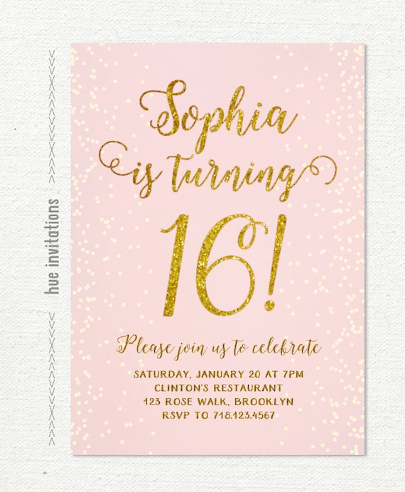 Nice Sweet Sixteen Dinner Invitations 1