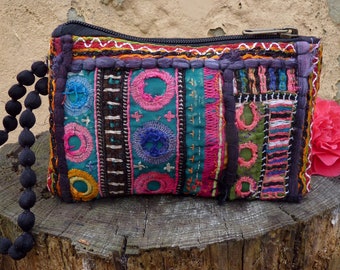 Boho vintage Afghani purse, embroidered purse, Indian purse, tribal purse, ethnic purse, bohemian purse