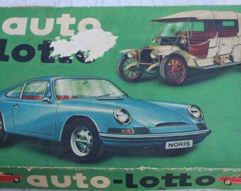 Spiel Gesellschaftsspiel Auto Lotto von Noris 70er 70s Autolotto Oldtimer antik