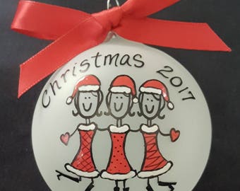 friends ornament,besties,bff,best friends,sisters christmas gift,BFF gift, friend, cousins, girl friends,foodies,book club