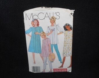 Misses Maternity Dress McCalls 2954 Womens 10 Top Pants