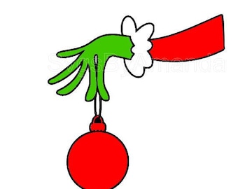 Grinch Hand for Monogram SVG FILE