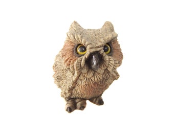 Owl Vintage Figurine, Owl Statue, Woodland Owl Decor, Owl Home Decor, Ceramic Owl, Retro Owl Figurine