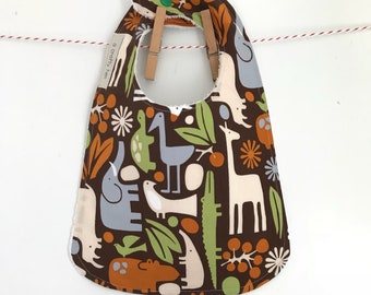 Baby Bib, Baby Boy Bib, Animals, Moden Baby Bib