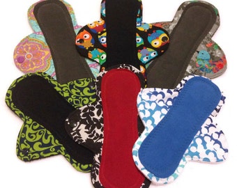Custom Cloth Pads, Stay-Dry Pads, Reusable Menstrual Pads - Pantyliner, Moderate, Heavy, Overnight - You choose fabric! mama cloth pads