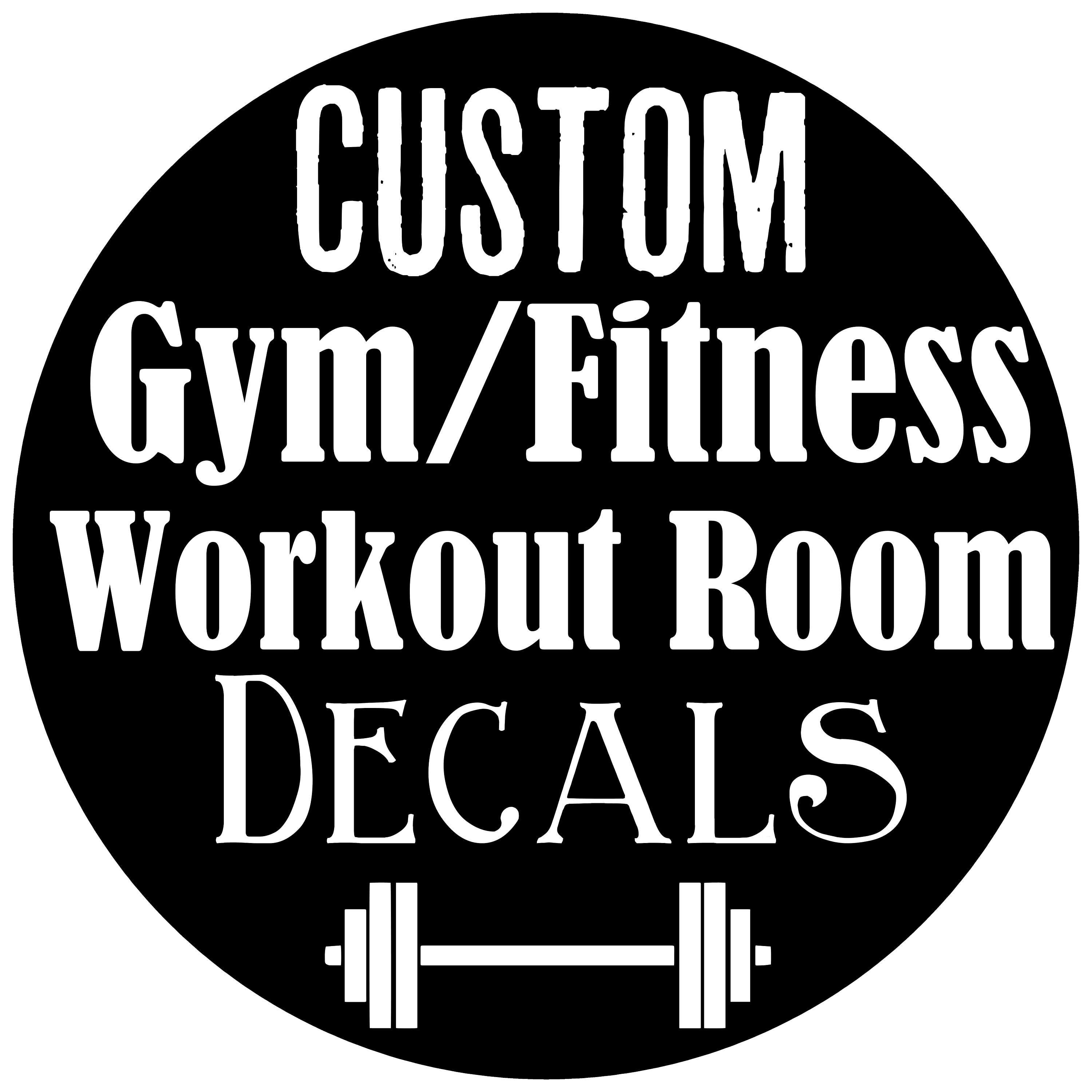 Custom Gym Fitness Decals Workout Weight Room Home Gym