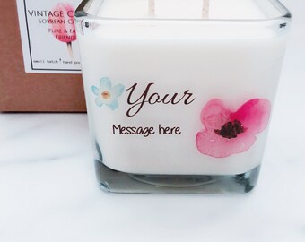 Your Message Here ~Personalized Candles~Mother's Day Gifts~ Personalized Gifts~Mother of the Bride~Wedding Candles~Bridal Shower~Birthday