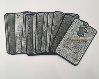 Handmade Gift Tags, set of 12 in Recycled Tin