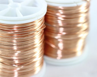 Artistic Copper Wire 18,20,22 or 28 Gauge, Craft Wire, Dead soft wire, Non Tarnish Copper Wire, 16/28/60/155 Feet Artisan Wires, WRRI