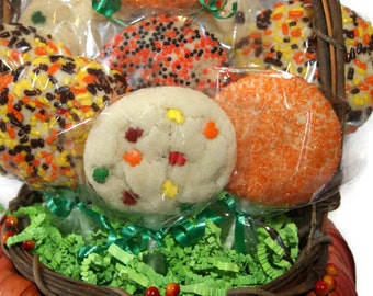 Thanksgiving Cookie Pops - Fall Sugar Cookies, Party favors, One dozen, Made to order, Homemade, Thanksgiving, edible gift, Autumn Dessert