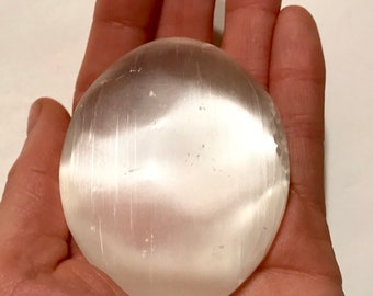 Selenite Palm Healing Stone/ Large