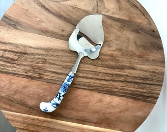 Vintage Delft Handle Cheese Knife