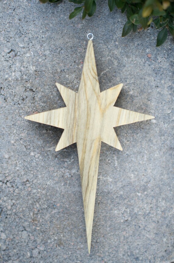 Wooden Star Christmas Ornament