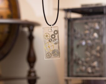 Watch Parts Resin Pendant - 1.5" long